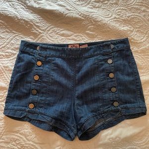 Juicy Button Up Front Denim Shorts